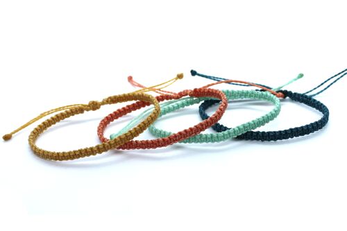 Coral reef bracelet set - set of 4 handmade woven macrame bracelets