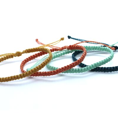 Coral reef bracelet set - set of 4 handmade woven macrame bracelets