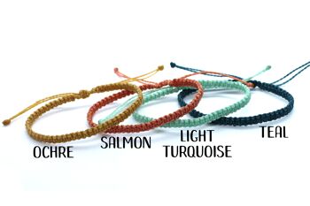 Ensemble de bracelets de récifs coralliens - ensemble de 4 bracelets en macramé tissés à la main 5
