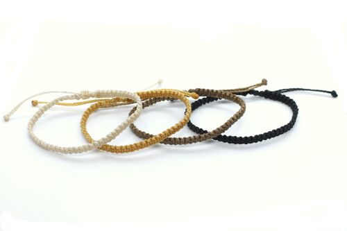 Sand bracelet set - set of 4 handmade woven macrame bracelets