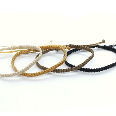 Sand bracelet set - set of 4 handmade woven macrame bracelets