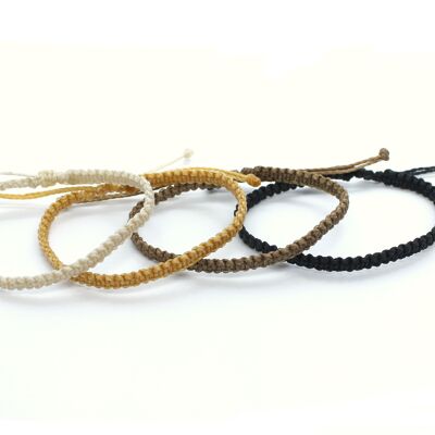 Ensemble de bracelets de sable - ensemble de 4 bracelets en macramé tissés à la main