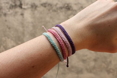 Unicorn bracelet set - set of 4 handmade woven macrame bracelets