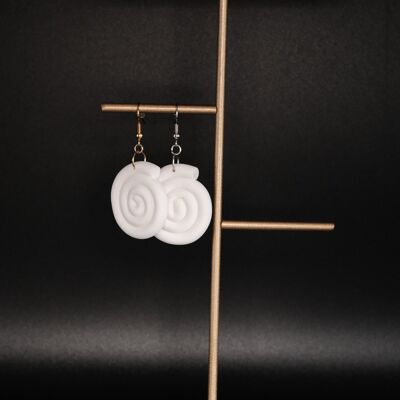 Jewelry - Polymer clay earrings - France - "Snail"