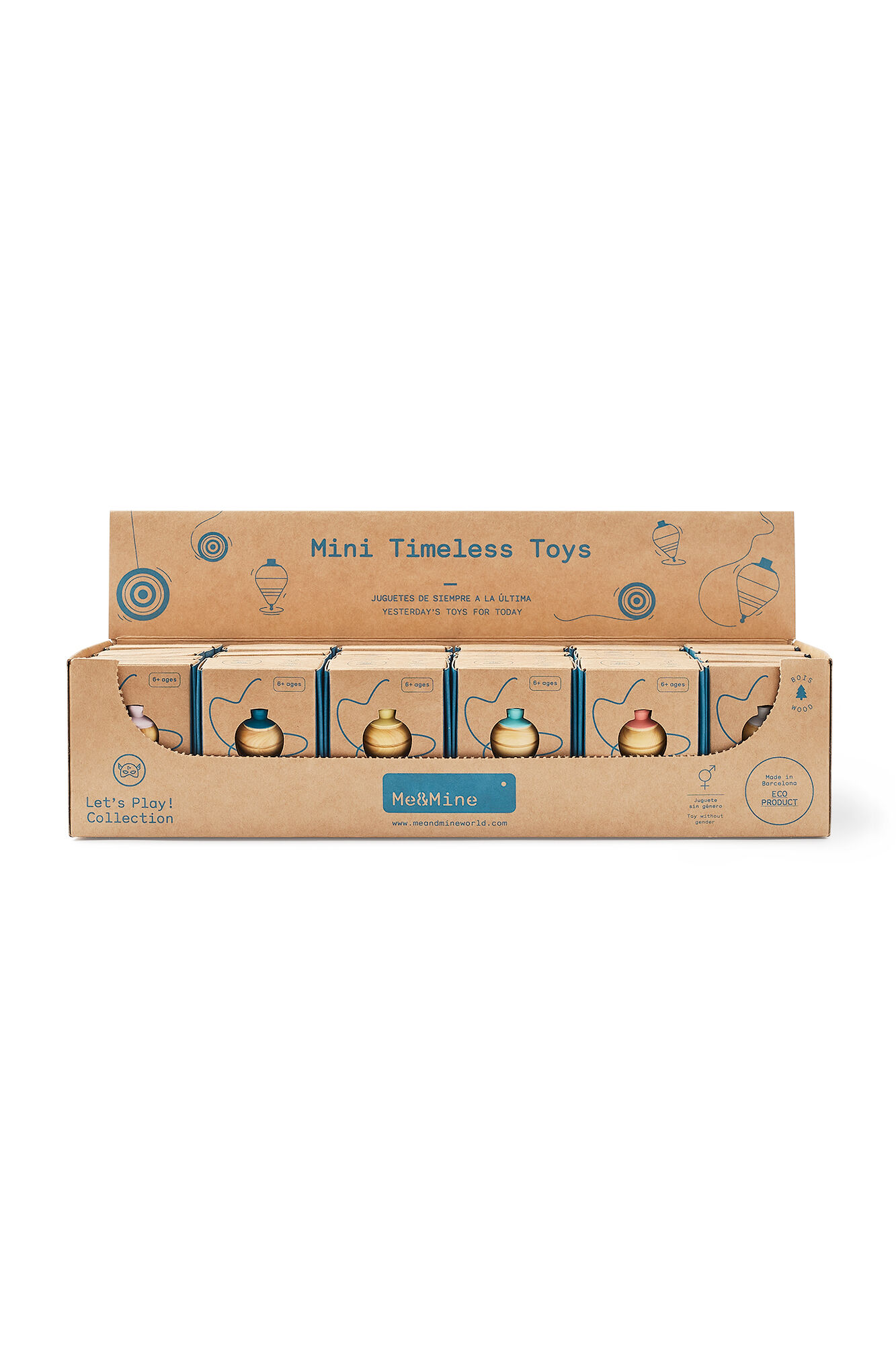 54 unidades Mini Top + Display gratis. Colección Mini Juguetes Atemporales