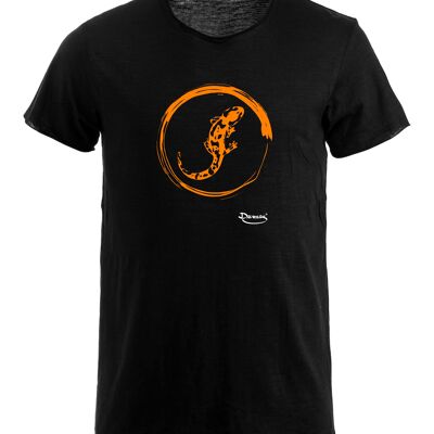 Orangefarbenes T-Shirt "Anphibia" für Frauen