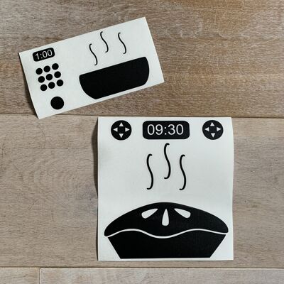 Kitchen stickers mini set (oven and microwave)