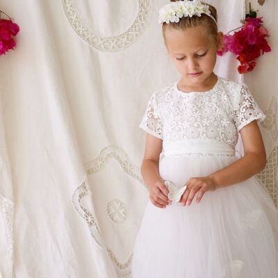 Nice Tutu Butterfly dress in white - 6-12 months -