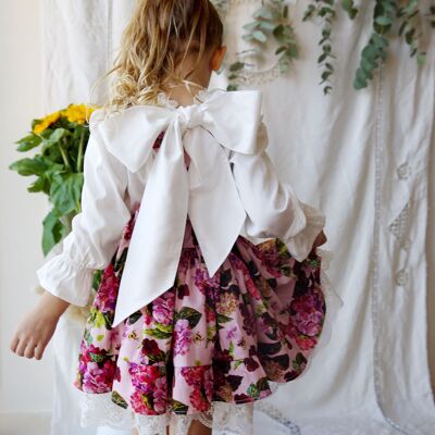 Mdina Skirt in Bumble-bee floral - 4-5 years -