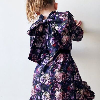 Verdala Dress in Midnight Floral - 8-10 years -