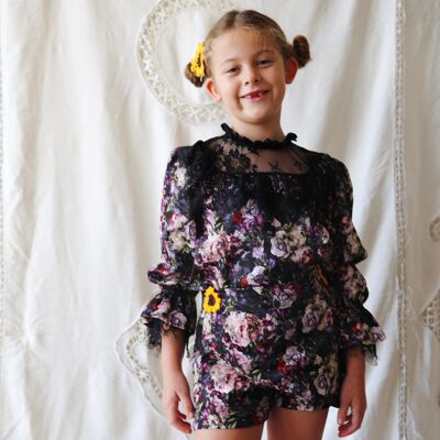 Umbria shirt in midnight floral - 3-4 years -