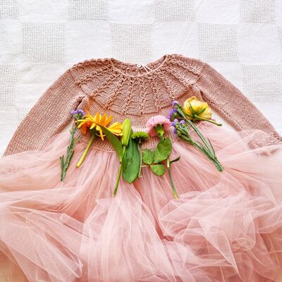 Florence Knit Tutu Dress in Blush - 8-10 years -