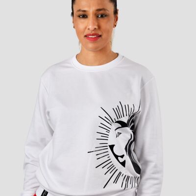 Ethics Identity Crew Sweater Dames – Wit + Zwart - Zwart