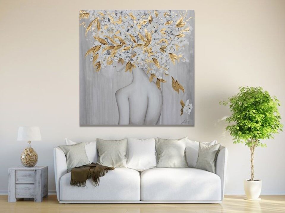 Dipinto a mano Donna Albero 10