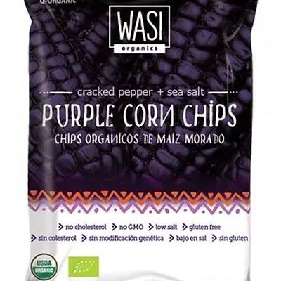 Crispy purple corn chips.
With cracked pepper and sea salt
