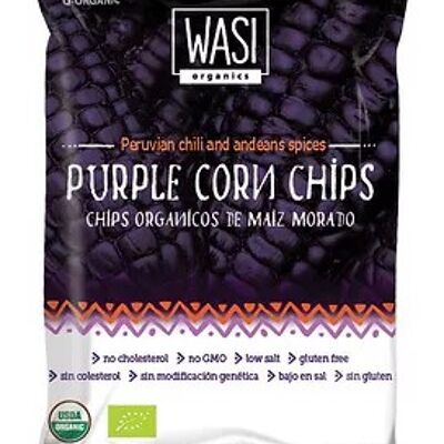 Crispy purple corn chips.
With peruvian chillies