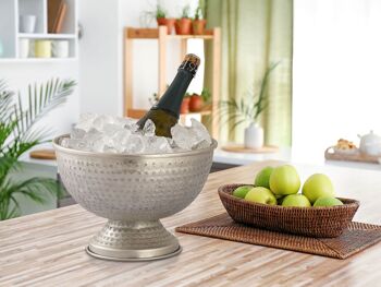Refroidisseur de bouteilles refroidisseur de vin métal ø 29 cm refroidisseur de champagne rond argent or refroidisseur de glace refroidisseur de champagne 9