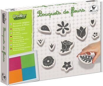 Kit outils tampons "Bouquet de fleurs" 1
