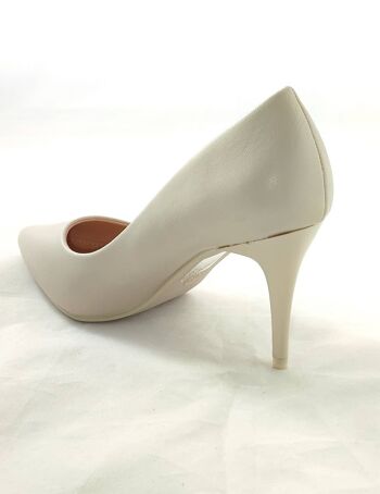 Escarpin Femme Talon Carré - Beige 3 2