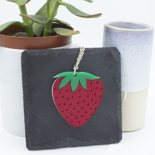 Strawberry Necklace - Mirrored