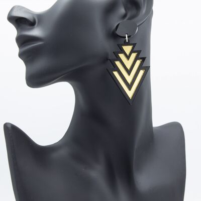 Gold Triangle Earrings