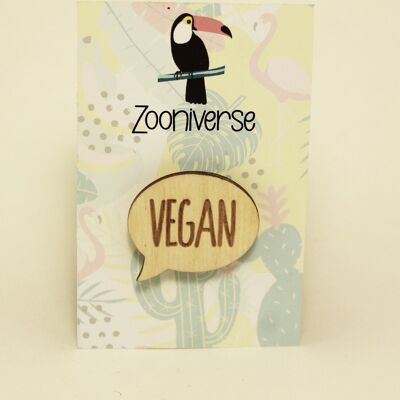 Insignia de pin vegano
