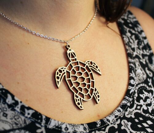 Geometric Animal Necklaces - Turtle
