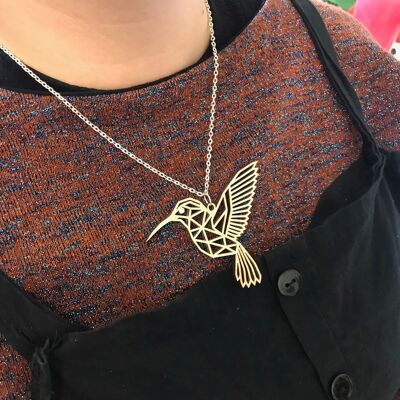 Geometric Animal Necklaces - Hummingbird