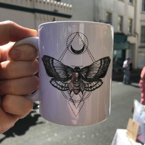 Gothic Moth Ceramic Mug