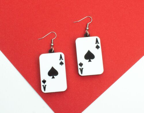 Ace Playing Card Earrings