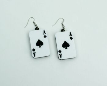 Boucles d'oreilles carte à jouer Ace 2