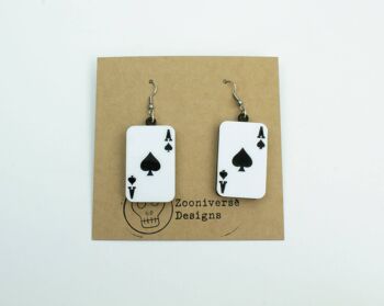 Boucles d'oreilles carte à jouer Ace 3