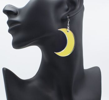 Boucles d'Oreilles Croissant de Lune Irisé 2