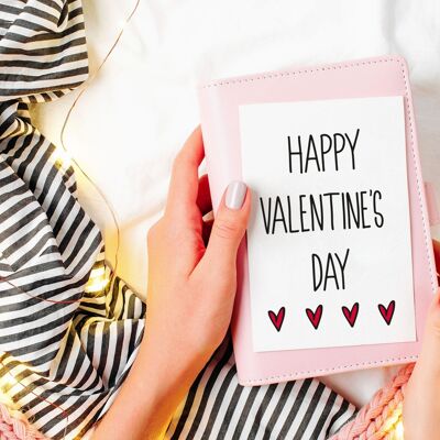 Carte de voeux coeur Saint Valentin heureuse