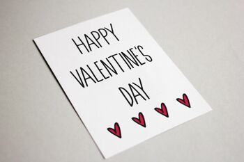 Carte de voeux coeur Saint Valentin heureuse 3