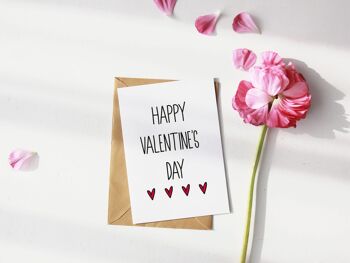 Carte de voeux coeur Saint Valentin heureuse 5