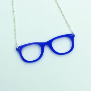 Collier Lunettes Geek - Bleu Prue
