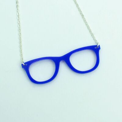 Geek Glasses Necklace - Prue Blue