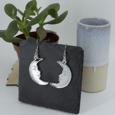 La Lune Earrings - Small, Silver