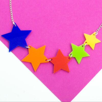 Multicoloured Star Necklace