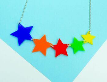 Collier étoile multicolore 4