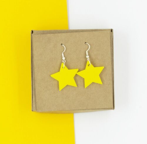 Star Earrings - Yellow