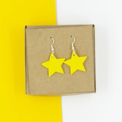 Star Earrings - Yellow