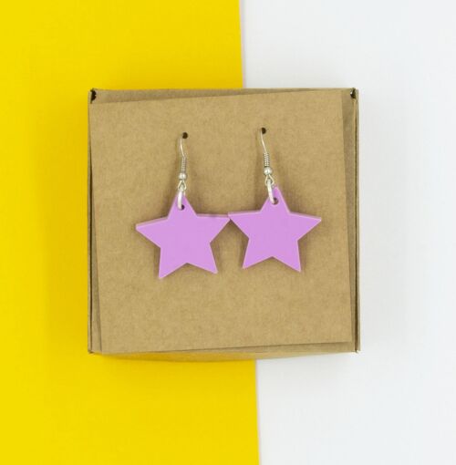 Star Earrings - Pastel Pink