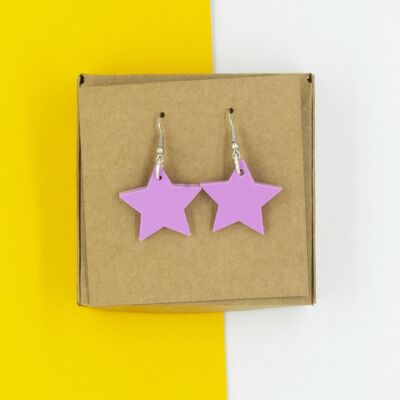 Boucles d'Oreilles Étoile - Rose Pastel