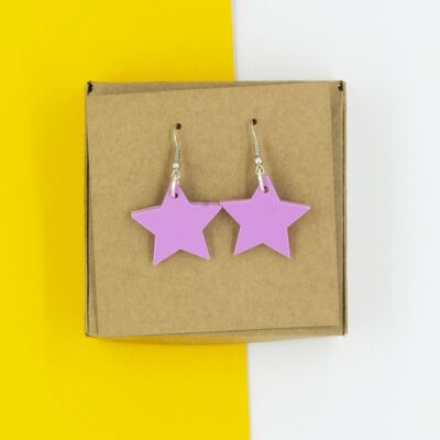 Star Earrings - Pastel Pink