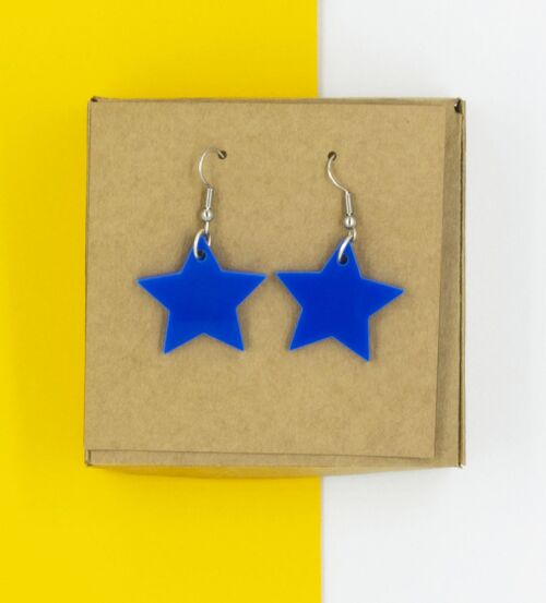 Star Earrings - Royal Blue