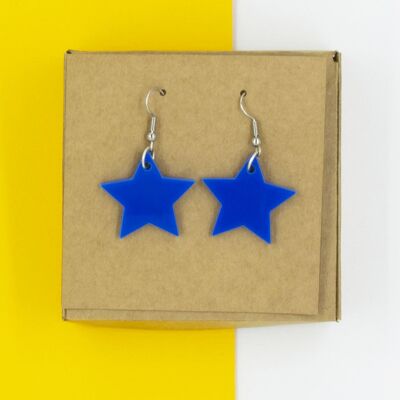 Star Earrings - Royal Blue