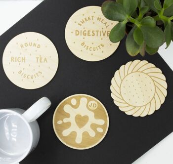 Sous-verres ronds en biscuit