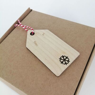 Wooden Gift Tag - Snow Flake